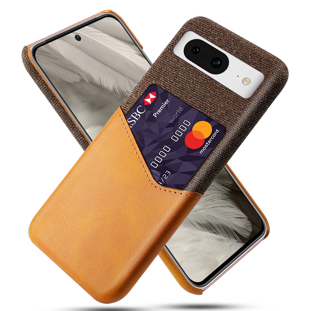 For Google Pixel 8 Case Card Holder Cloth Texture Leather+PC Phone Cover For Google Pixel 8 Case Card Holder Cloth Texture Leather+PC Phone Cover